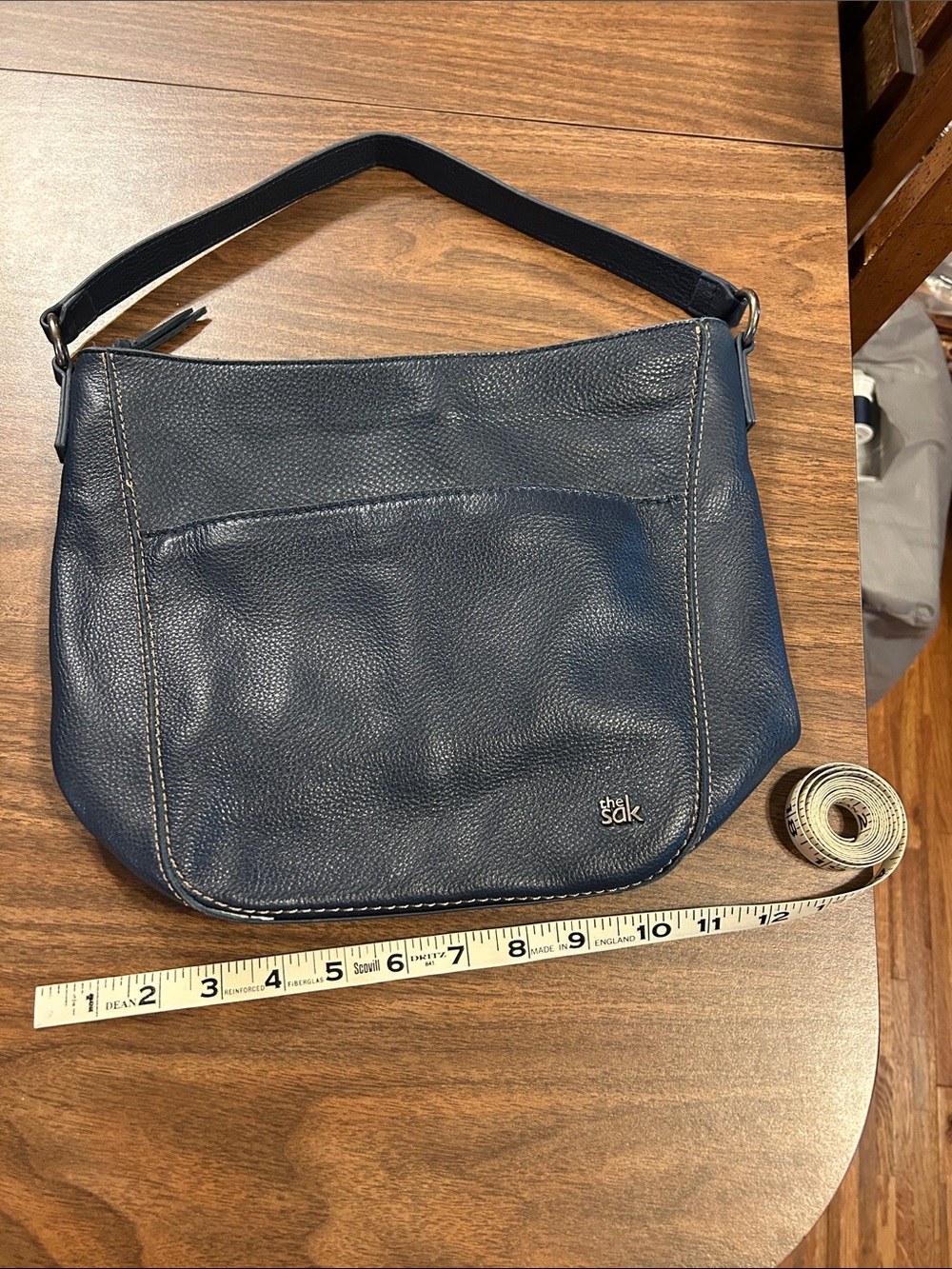 The Sak Navy Leather Shoulder Hobo